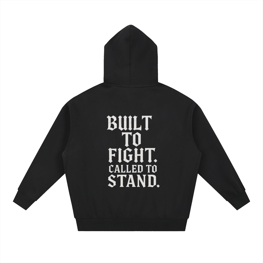 "HES REAL" Oversized Fleece Boxy Hoodie