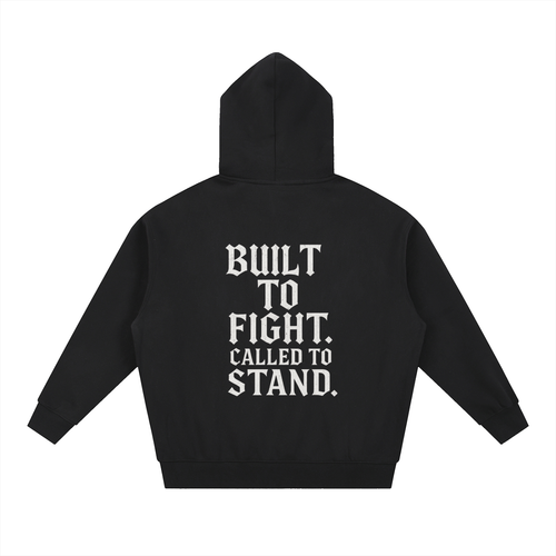 "HES REAL" Oversized Fleece Boxy Hoodie