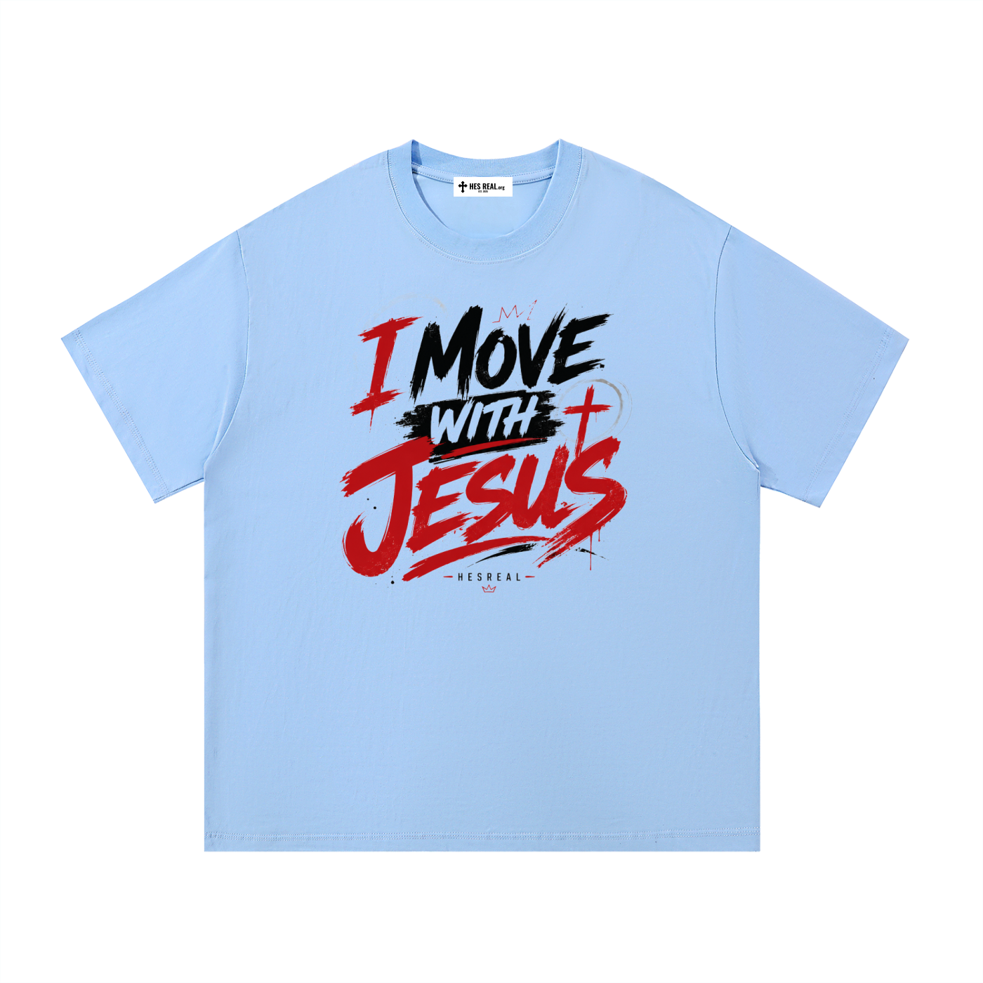 HES REAL "I Run With Jesus" Cotton T-Shirt
