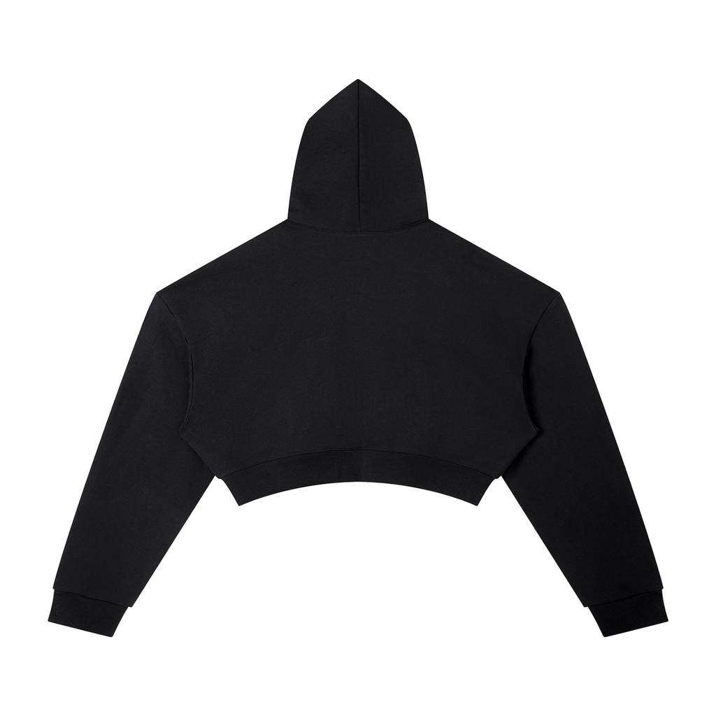 HESREAL Minimalist Logo Cropped Hoodie