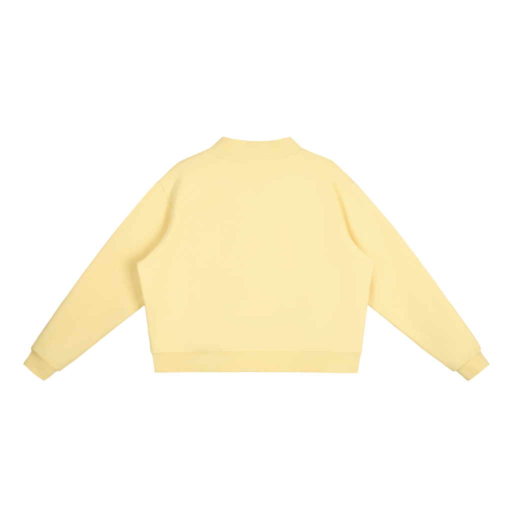 HES REAL/HER "Blessed" Fleece Mock-Neck Crew Sweatshirt