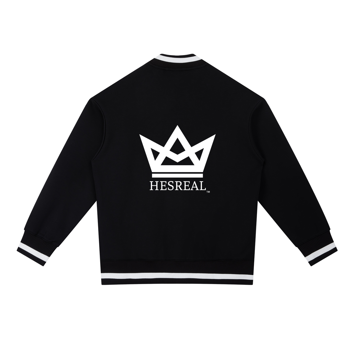HESREAL "Crown" Contrast Piping Zip Bomber Jacket