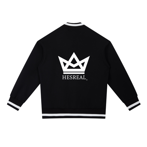 HES REAL "Crown" Contrast Piping Zip Bomber Jacket