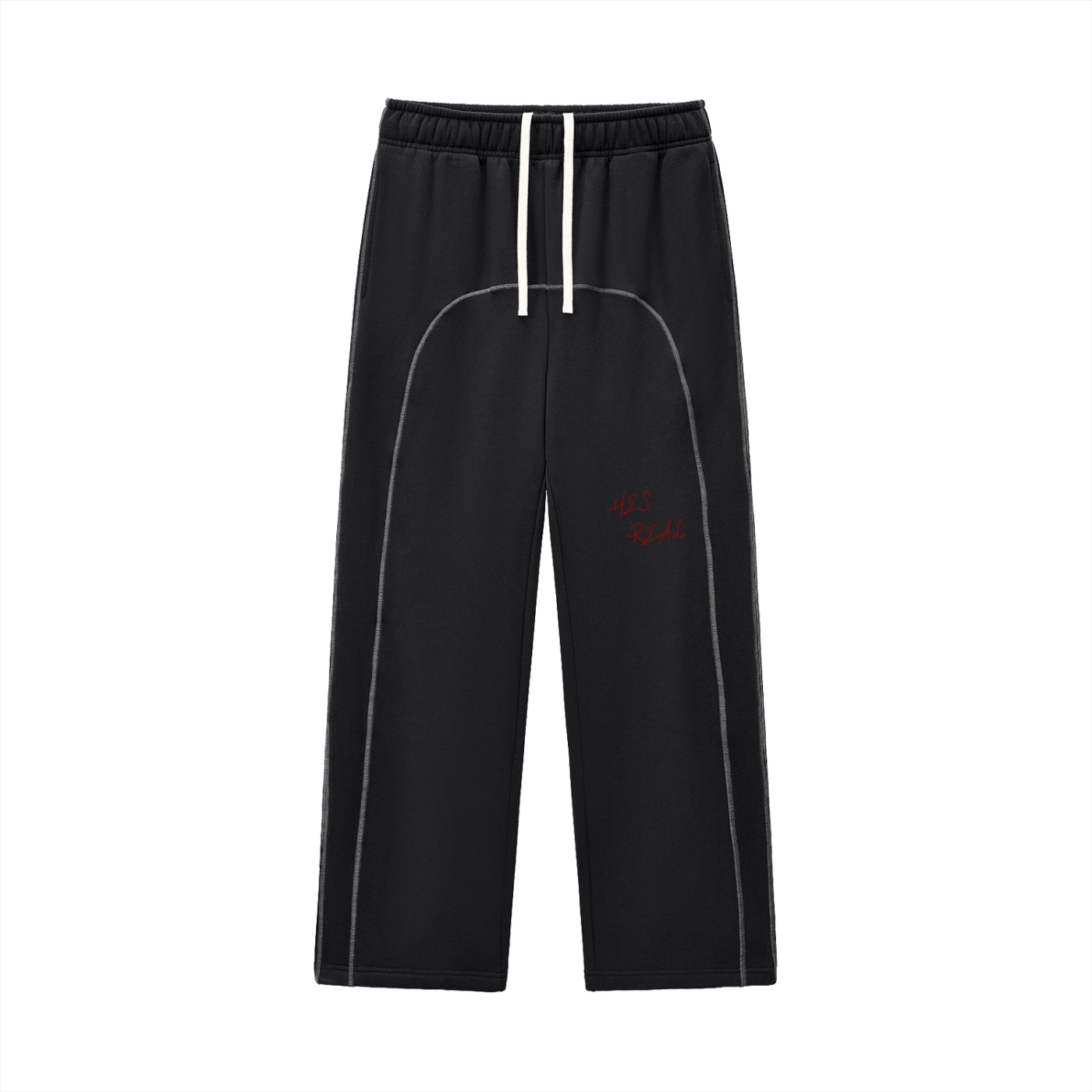 HESREAL Contrast-Stitched Fleece Sweatpants
