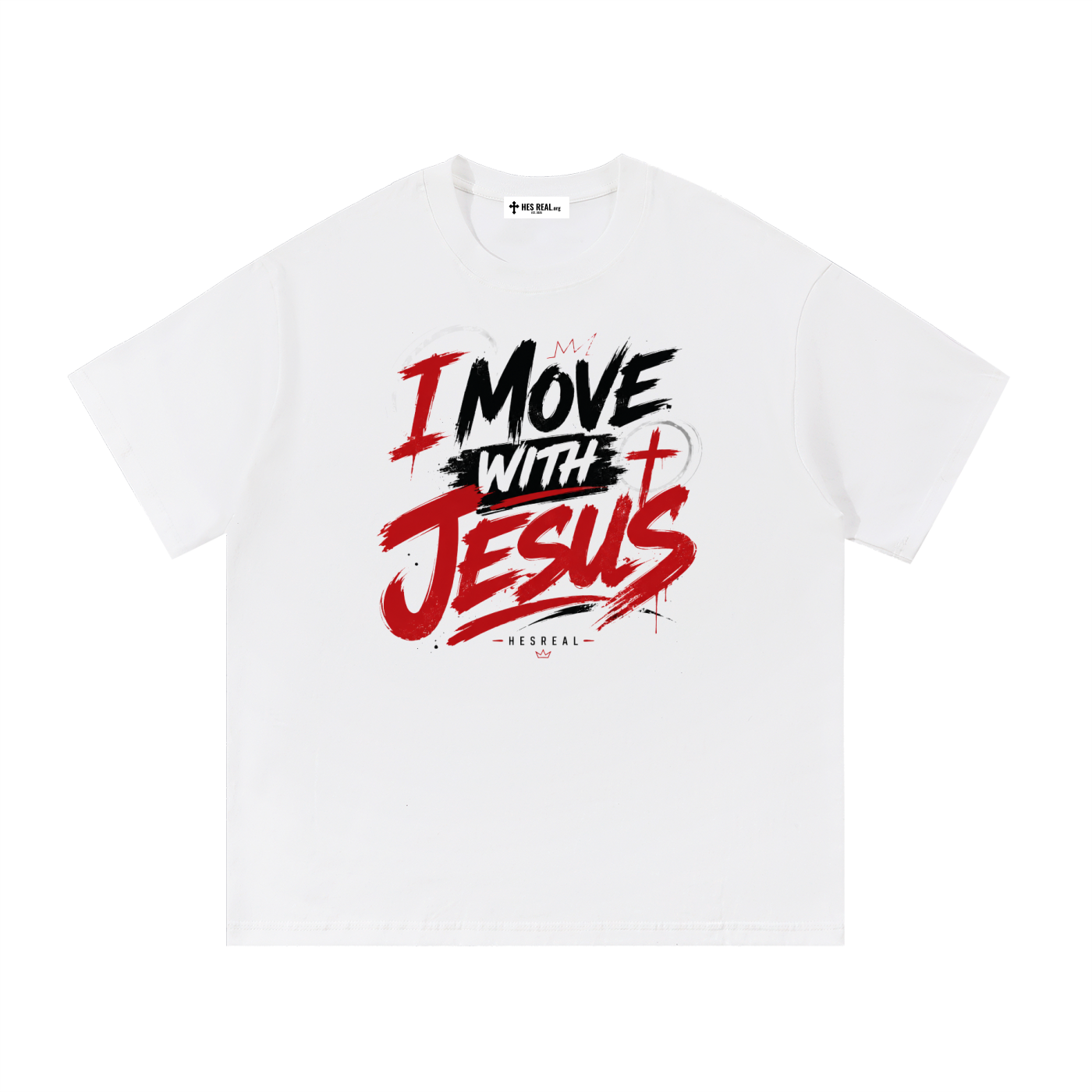 HES REAL "I Run With Jesus" Cotton T-Shirt