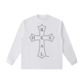 HES REAL Large Cross Cotton Long Sleeve T-Shirt