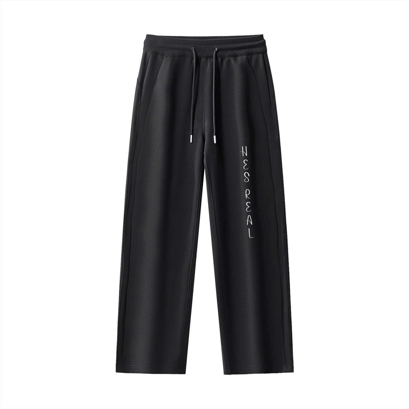 HESREAL Vertical Design Drawstring Straight-Leg Sweatpants