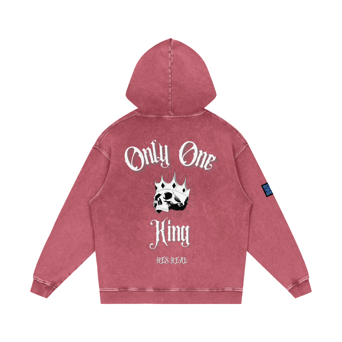 HESREAL "ONLY ONE" Snow Washed Loose Cotton Hoodie