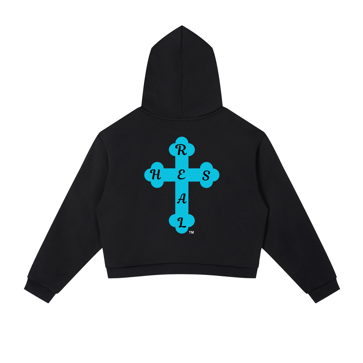 HES REAL/HER "LIve Like It" Side Stripe Cropped Hoodie