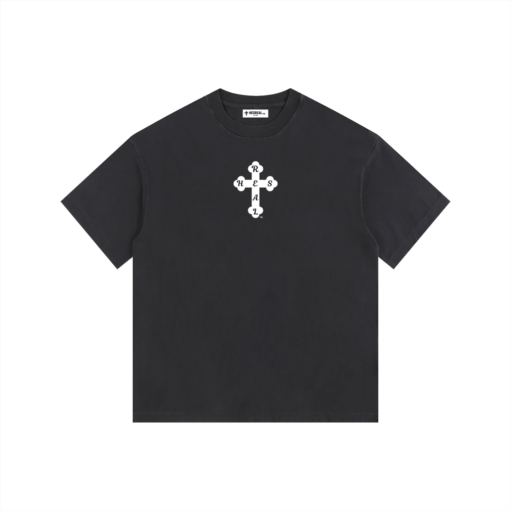 HES REAL "Trinity" Vintage Washed Cotton T-Shirt