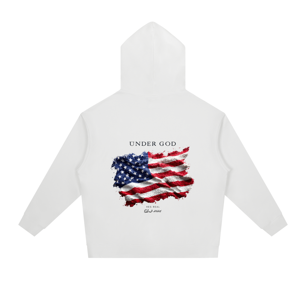 HESREAL "ONE NATION" Heavyweight Drop-Shoulder Hoodie