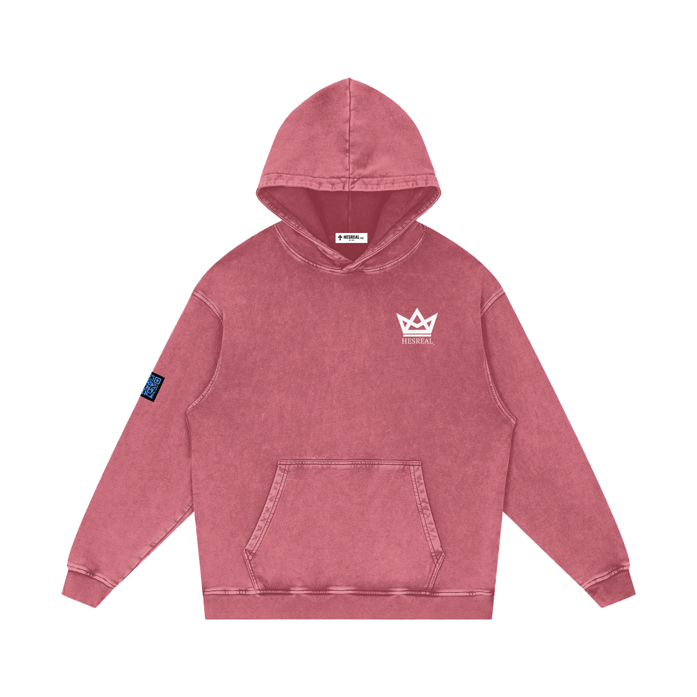 HESREAL "ONLY ONE" Snow Washed Loose Cotton Hoodie