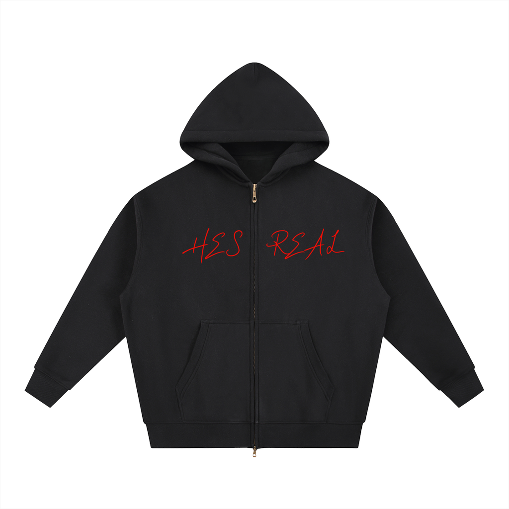 HESREAL "Triumph Over Evil" Oversized Fleece Boxy Hoodie