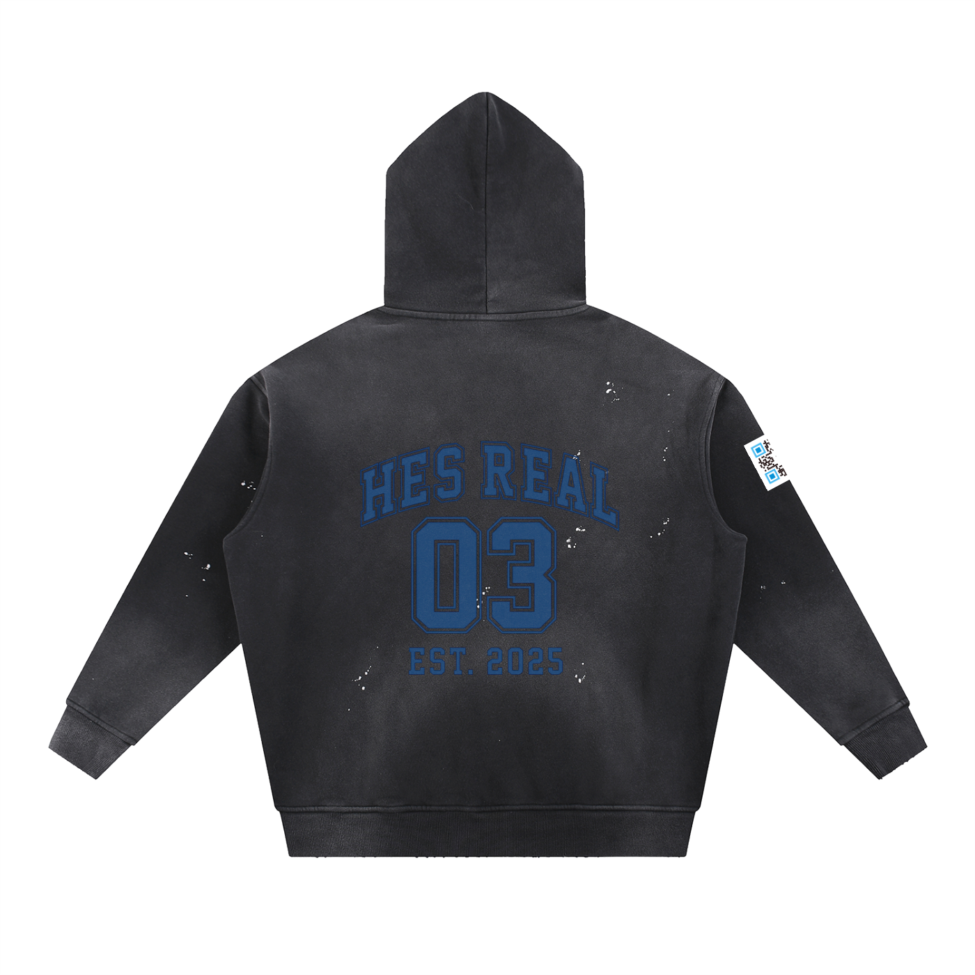 Vintage Washed Frayed Fleece Hoodie