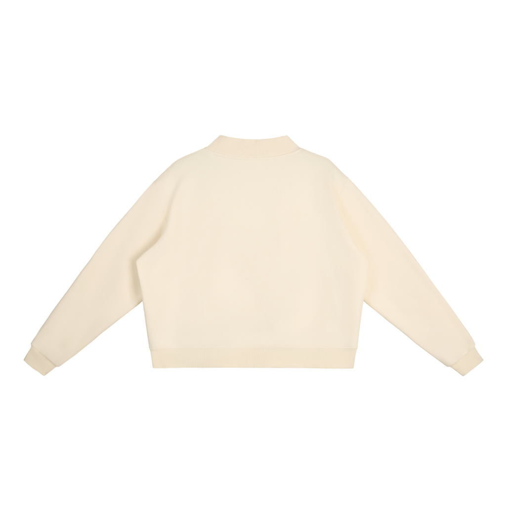 HES REAL/HER "Blessed" Fleece Mock-Neck Crew Sweatshirt