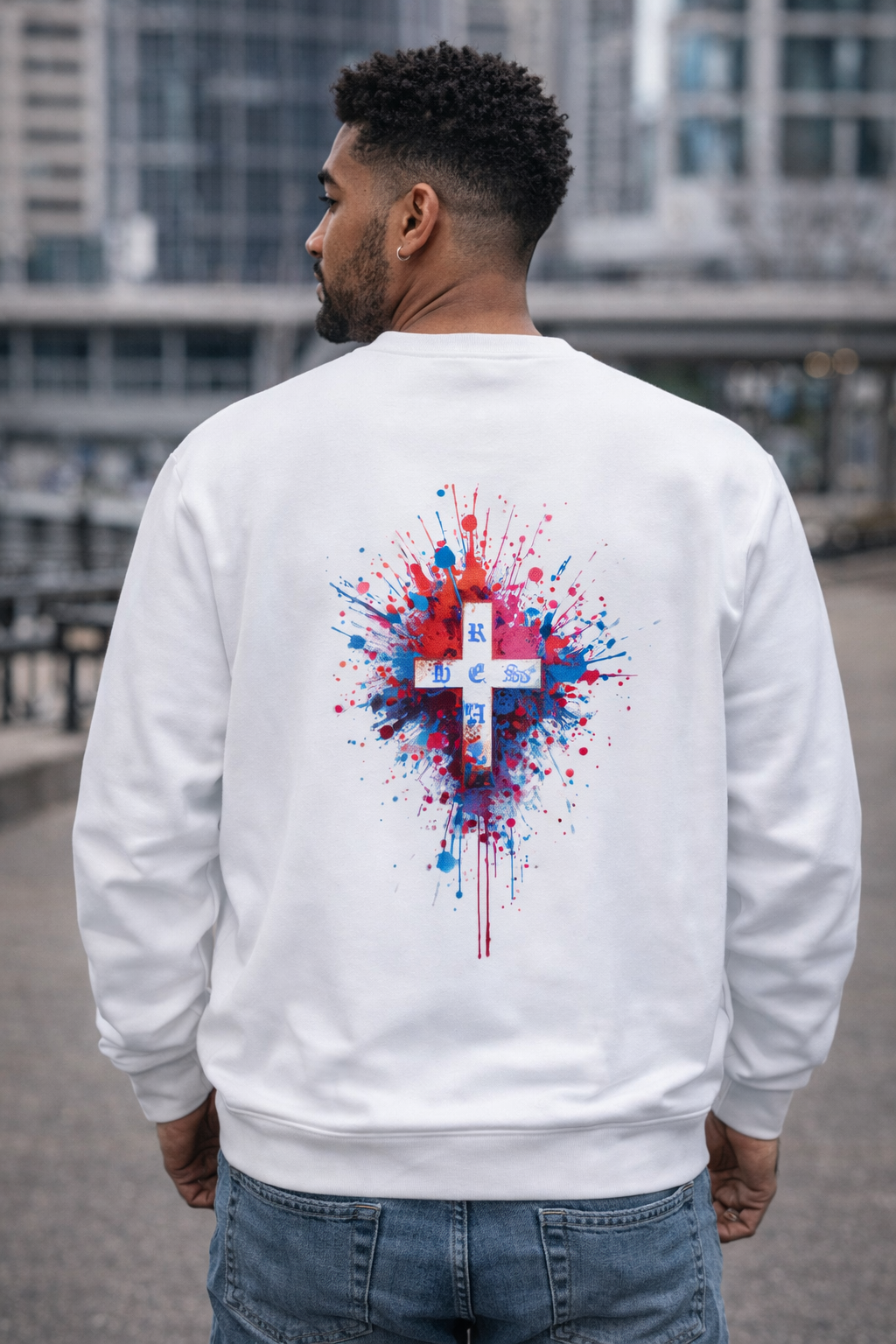 HESREAL "OE Color Blast" Heavyweight Crewneck Sweatshirt