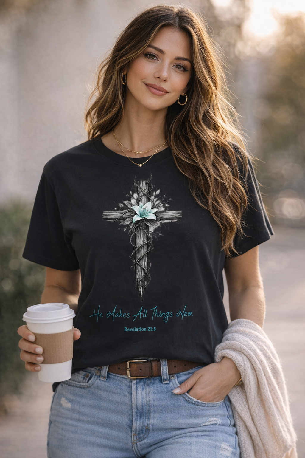 HES REAL/HER Standard Shoulder T-Shirt