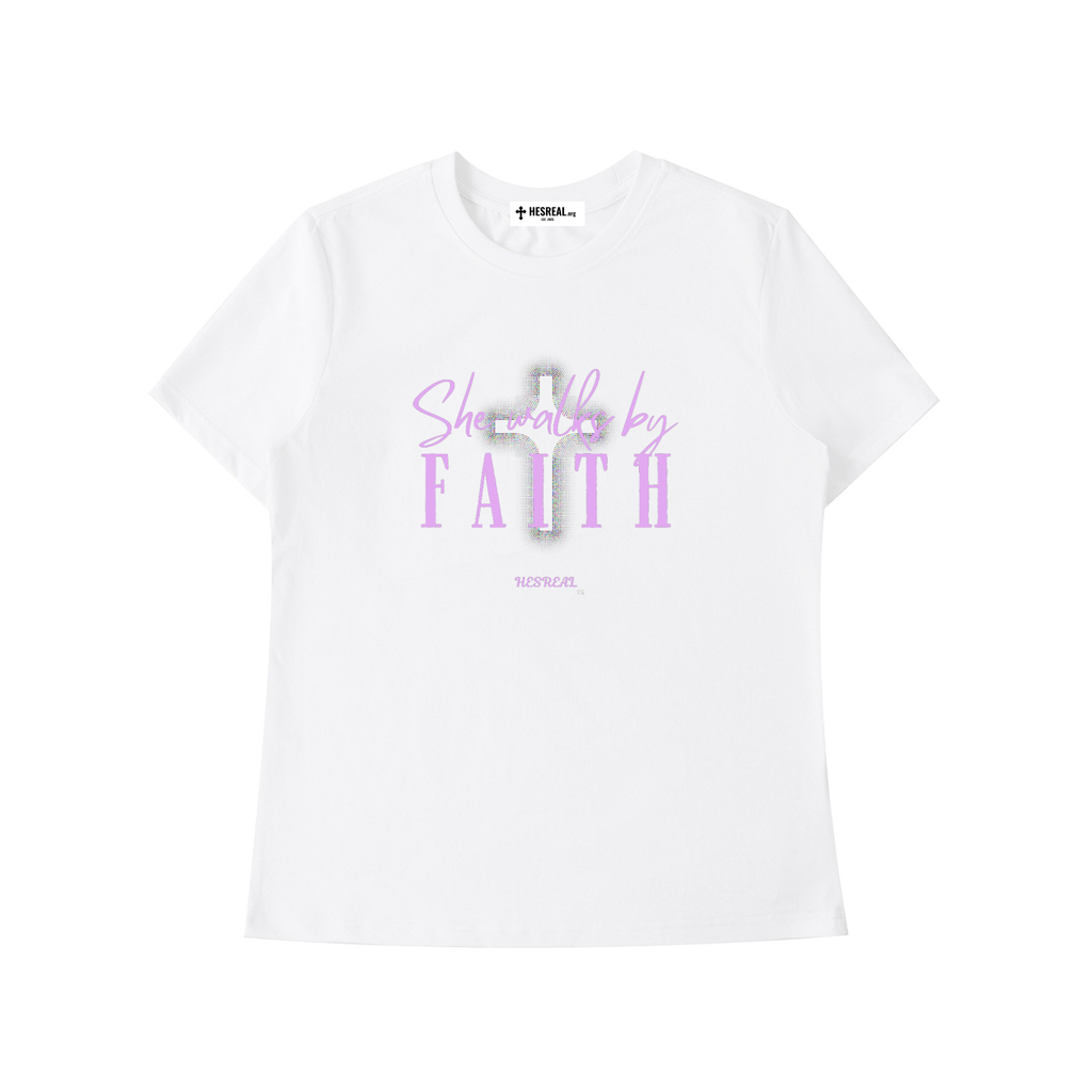 HES REAL/HER "Walks by Faith" Standard Shoulder T-Shirt