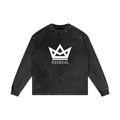 HESREAL "Crown" Acid Wash Oversize Long Sleeve T-Shirt