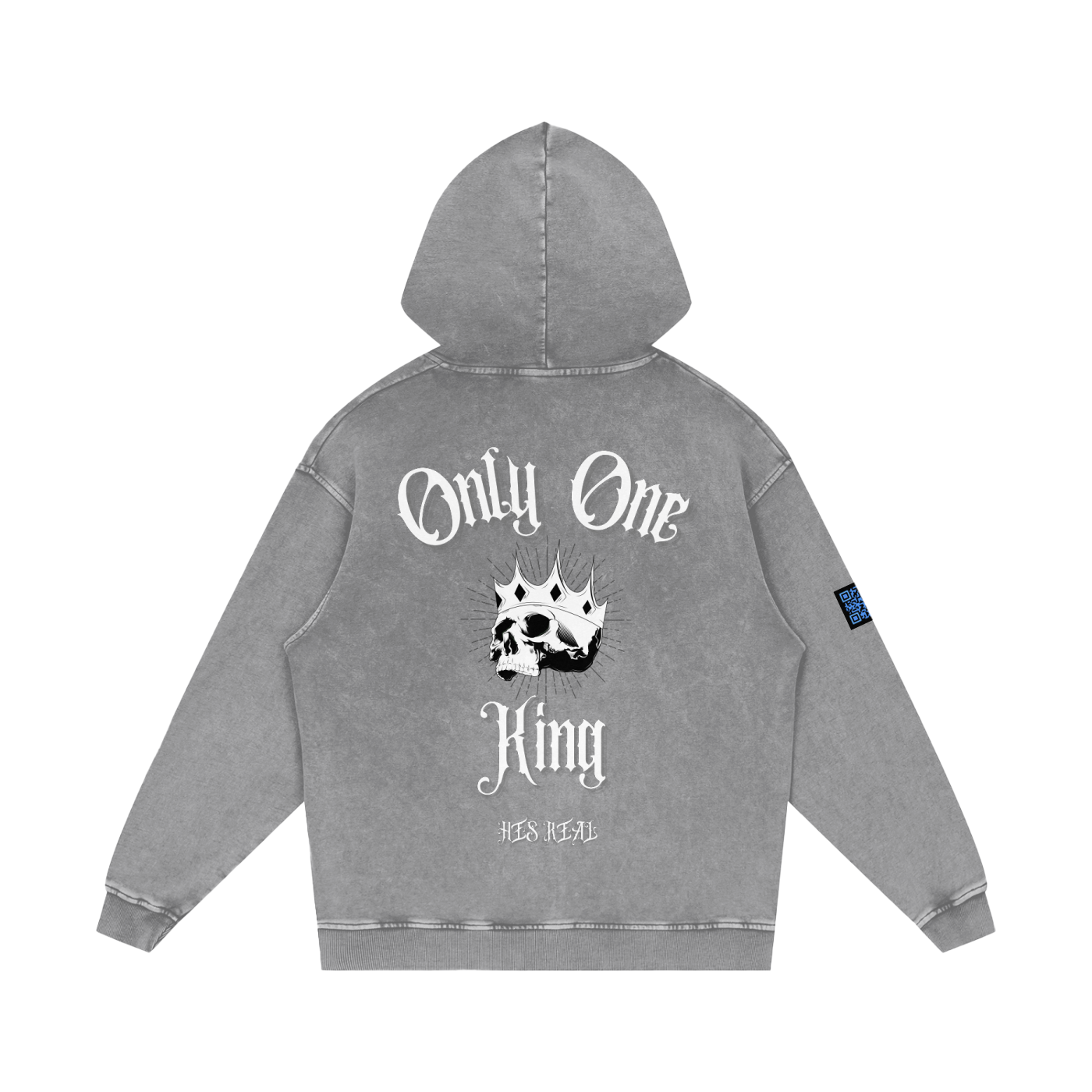 HESREAL "ONLY ONE" Snow Washed Loose Cotton Hoodie