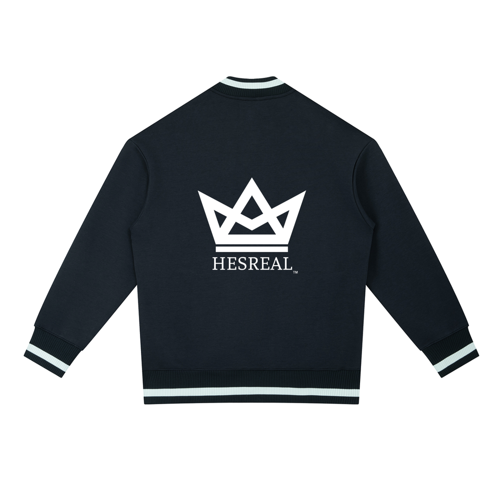 HESREAL "Crown" Contrast Piping Zip Bomber Jacket