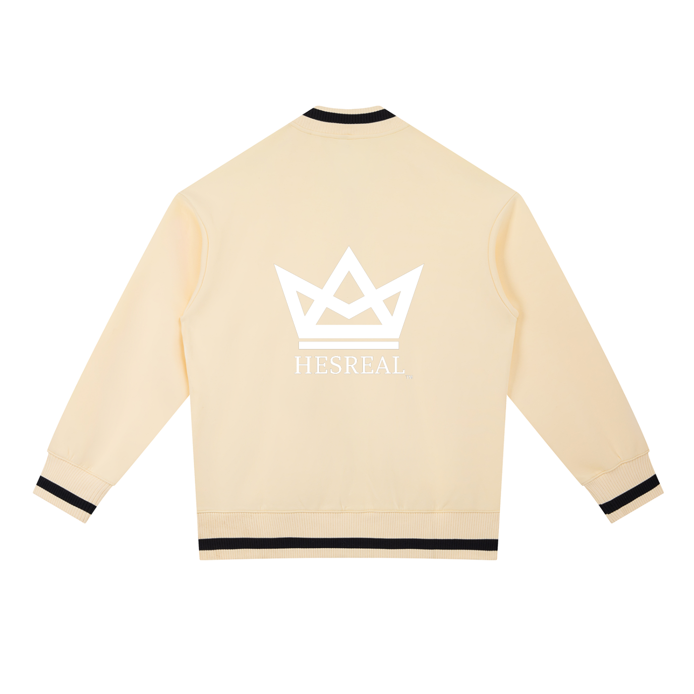 HESREAL "Crown" Contrast Piping Zip Bomber Jacket
