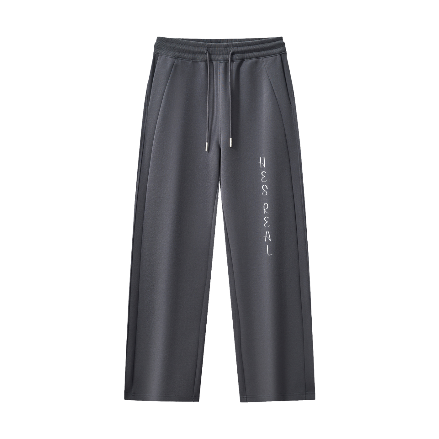 HESREAL Vertical Design Drawstring Straight-Leg Sweatpants
