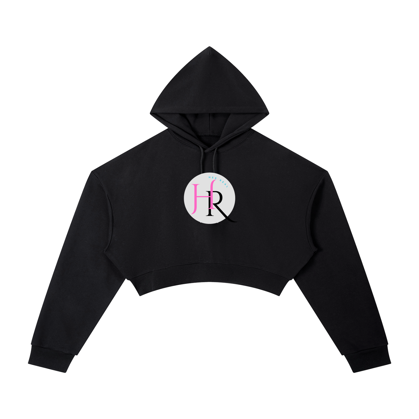 HESREAL Minimalist Logo Cropped Hoodie