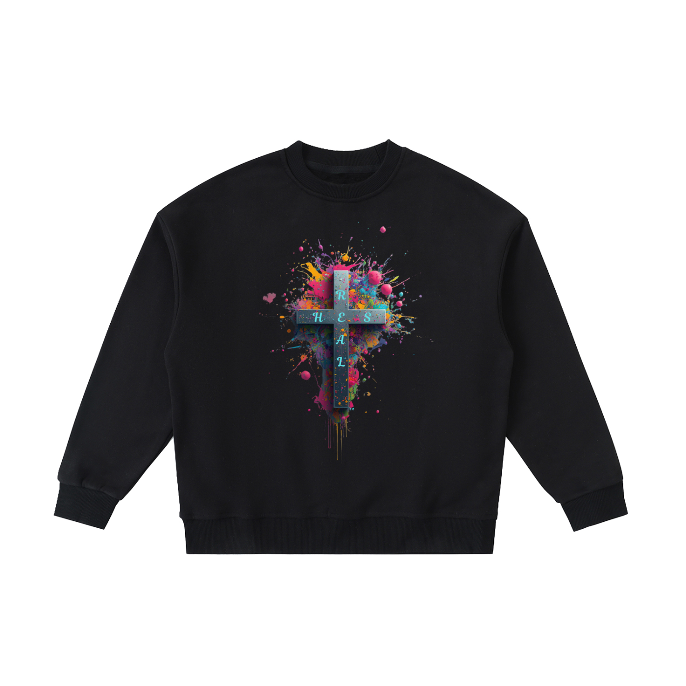 HESREAL Color Cross Fleece Kids' Crewneck Sweatshirt