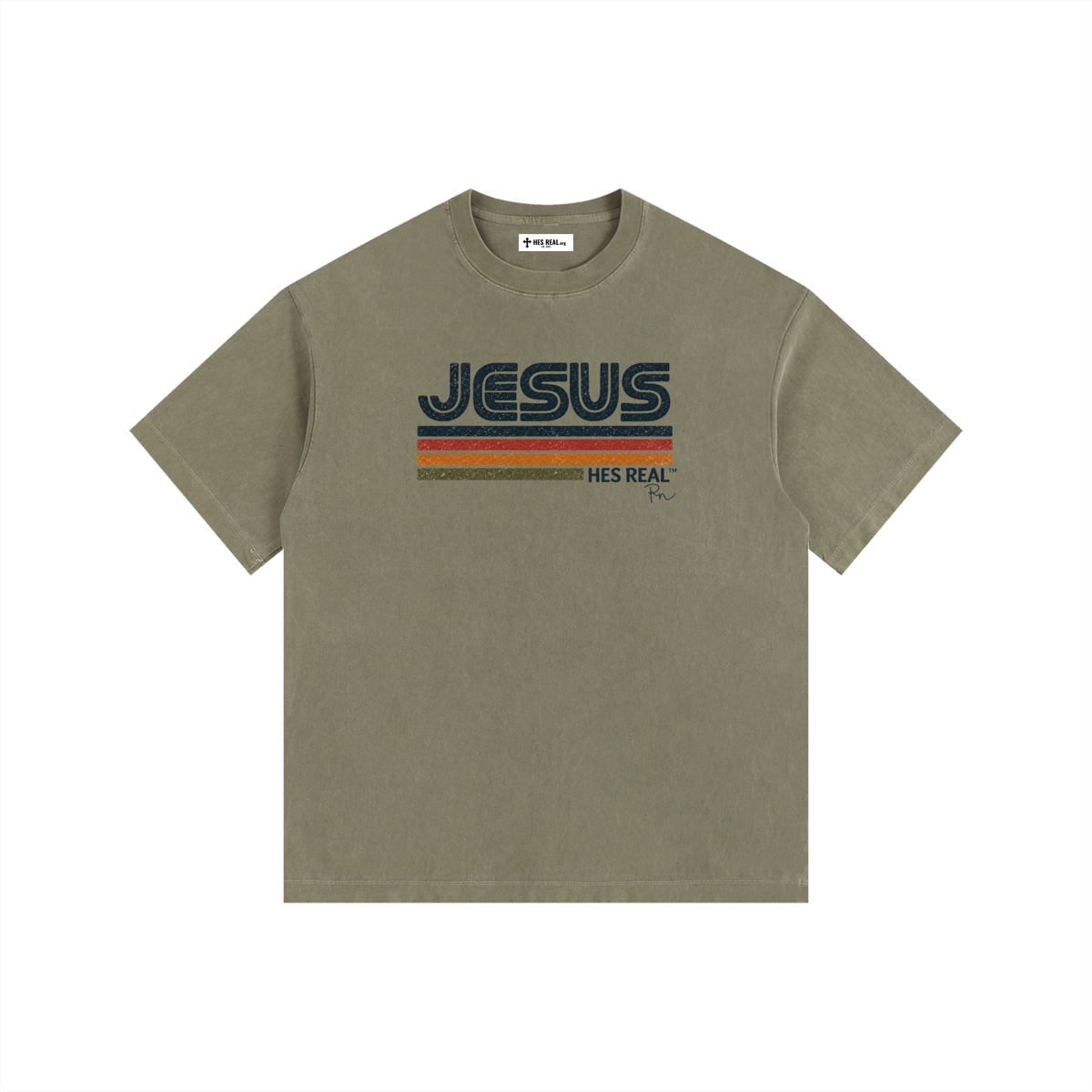 HES REAL x Reagan Niese — Retro Faith Tee Vintage Washed