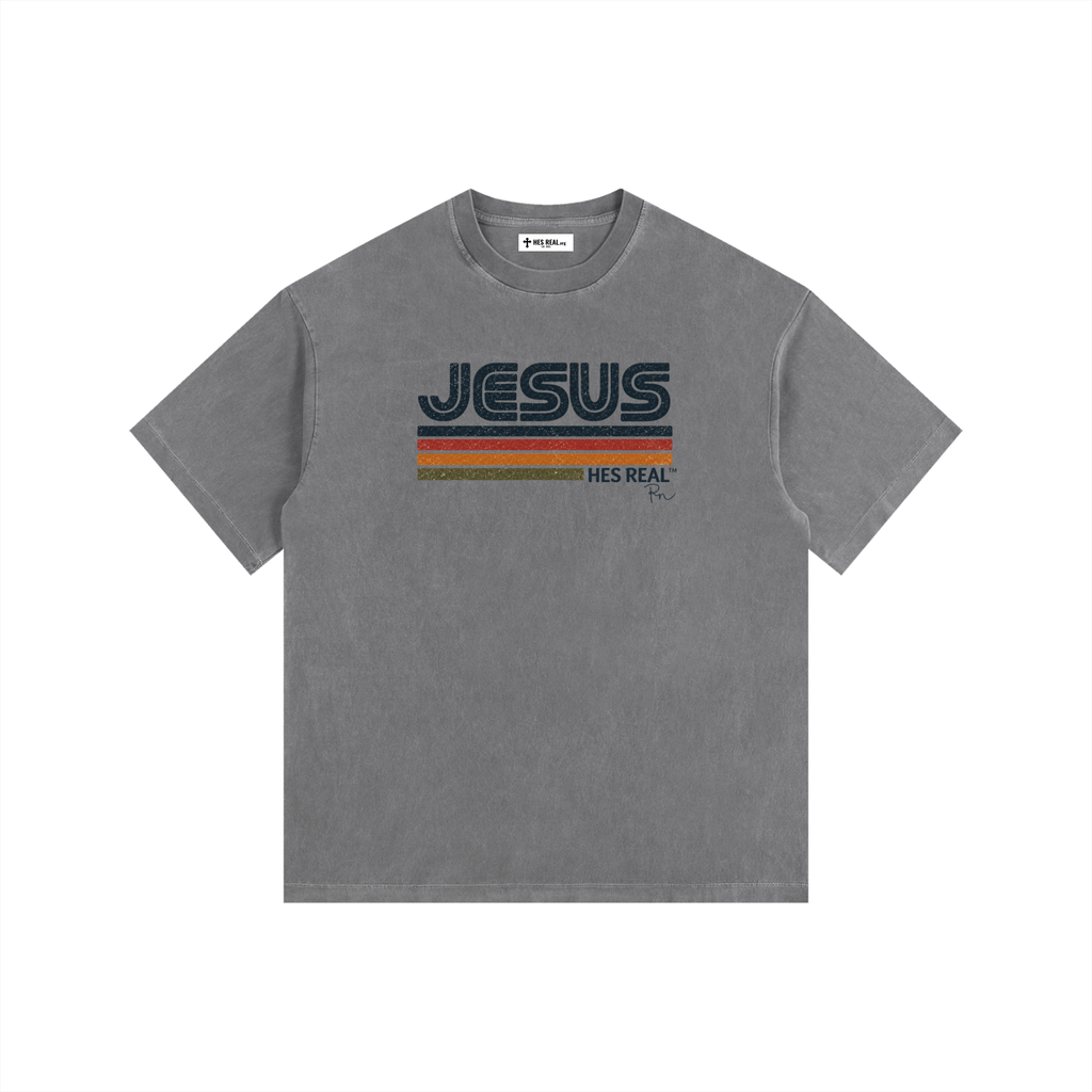 HES REAL x Reagan Niese — Retro Faith Tee Vintage Washed