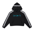 HES REAL/HER "LIve Like It" Side Stripe Cropped Hoodie