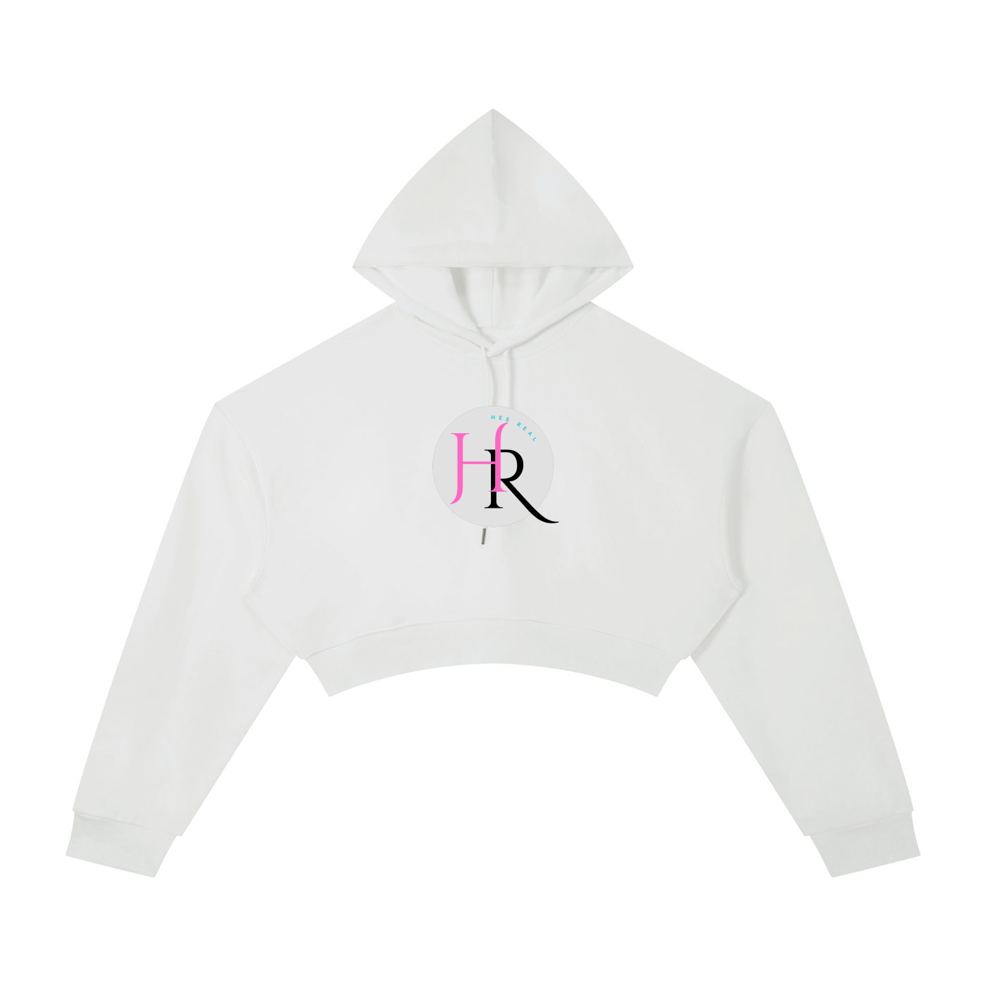 HESREAL Minimalist Logo Cropped Hoodie