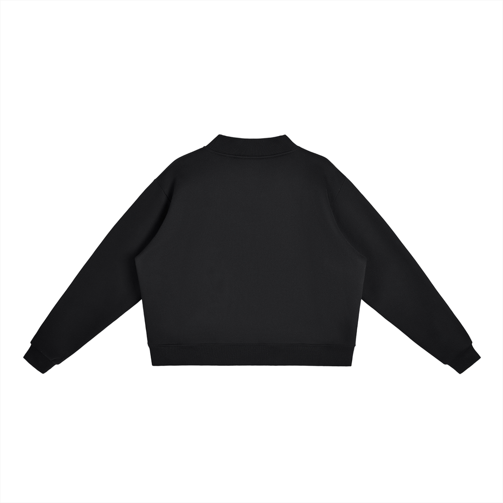 HES REAL/HER "Blessed" Fleece Mock-Neck Crew Sweatshirt