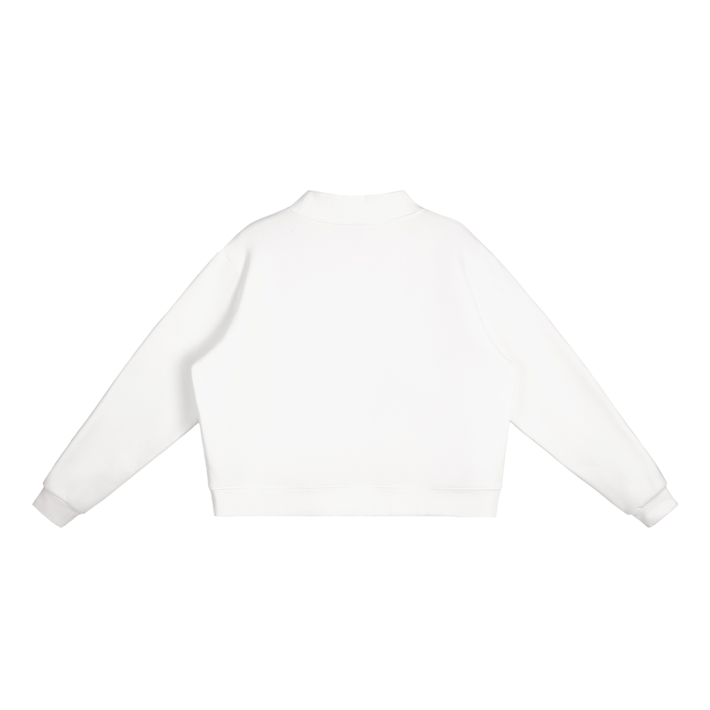 HES REAL/HER "Blessed" Fleece Mock-Neck Crew Sweatshirt