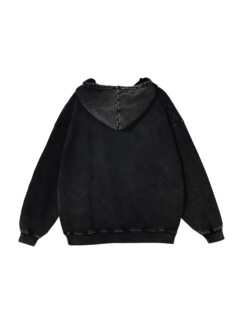 HESREAL "Cross"  Snow Washed Loose Cotton Hoodie