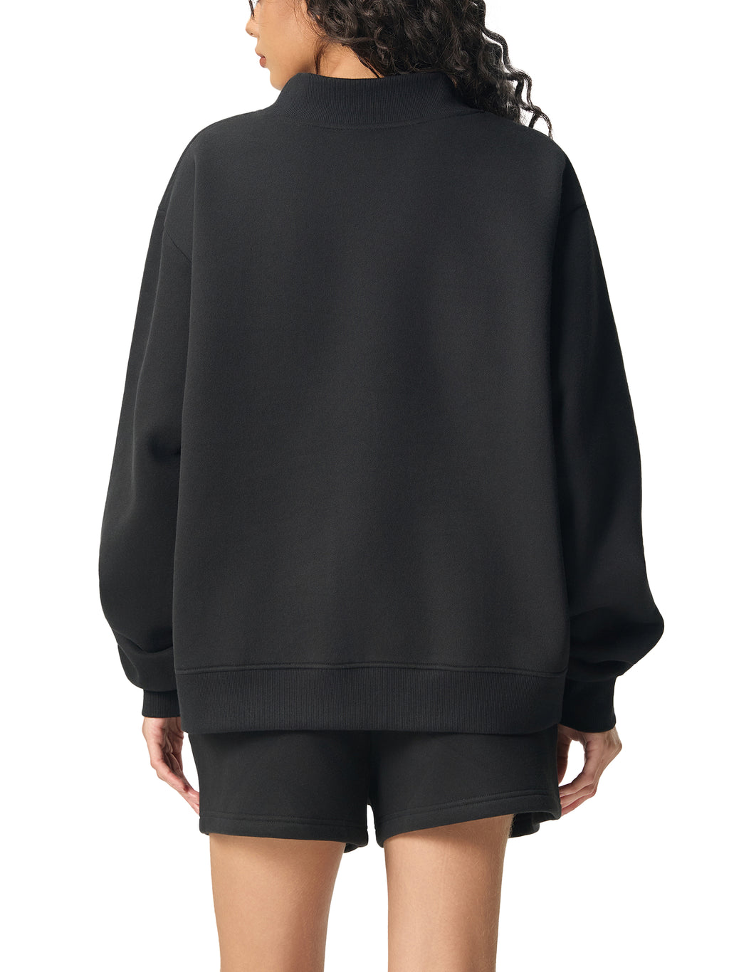 HES REAL/HER "Blessed" Fleece Mock-Neck Crew Sweatshirt