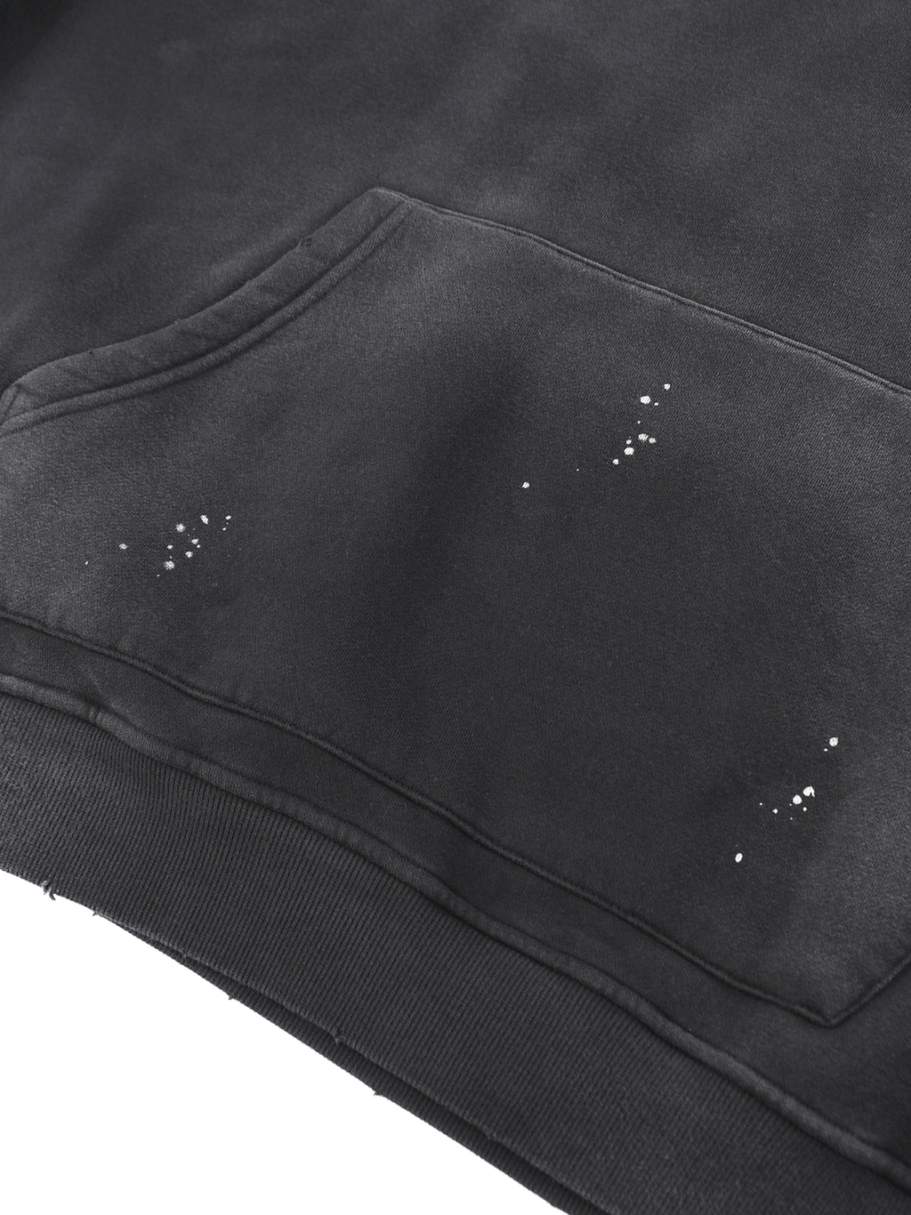 HESREAL Vintage Washed Frayed Fleece Hoodie